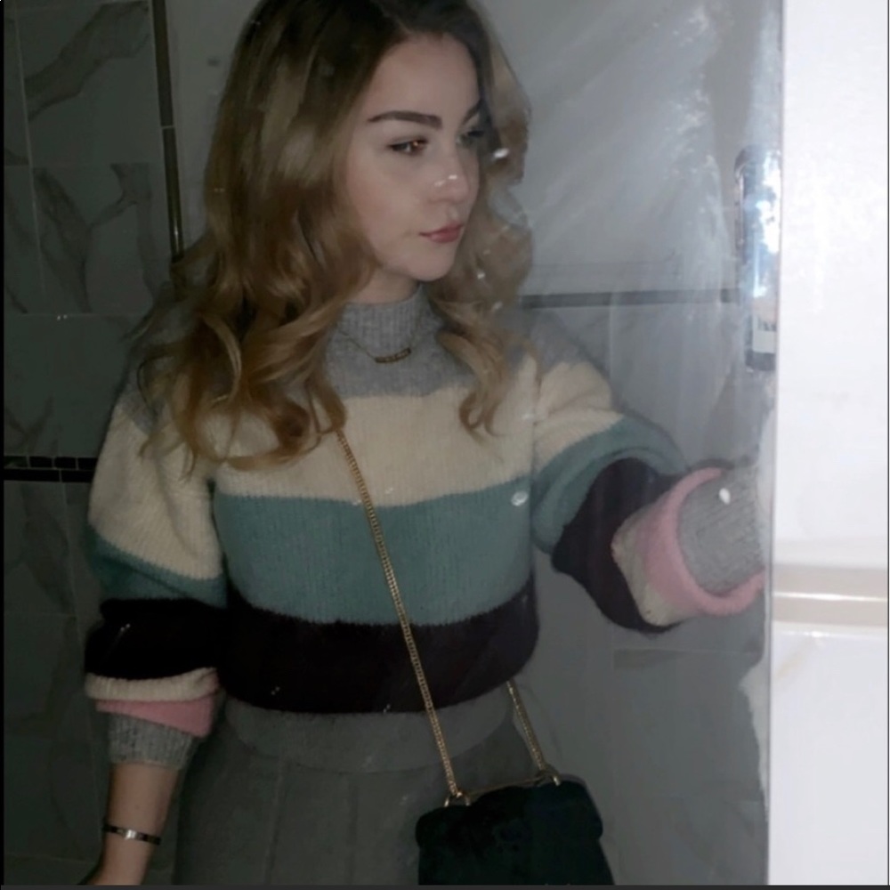 Wool Blend Stripe Sweater